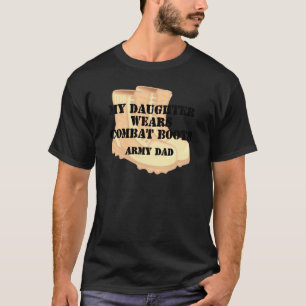 Armee-Vater-Tochter-Wüsten-Kampf-Stiefel T-Shirt