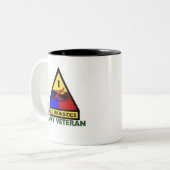 Armee-Veteran - 1. ANZEIGE Zweifarbige Tasse (Vorderseite Links)