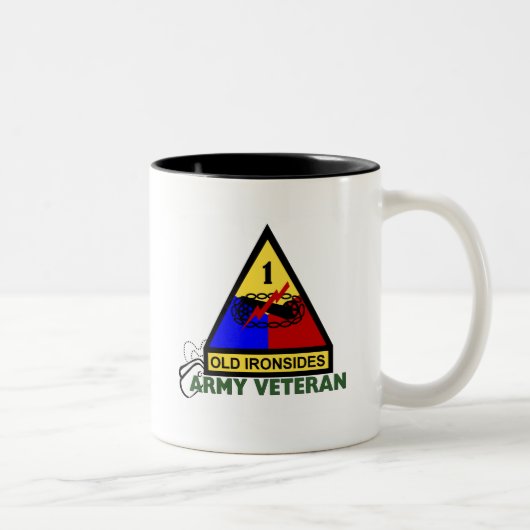 Armee-Veteran - 1. ANZEIGE Zweifarbige Tasse (Rechts)