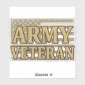 Armee-Veteran Aufkleber (Blatt)