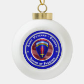 Armee Veteran-Europa Weihnachten bewahren Keramik Kugel-Ornament (Vorderseite)