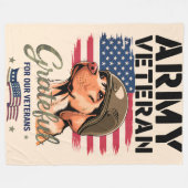 Armee Veteran - Fleece-Decke, 150x200cm Fleecedecke (Vorderseite (Horizontal))