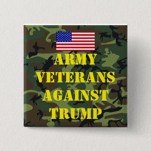 Armee Veteranen Gegen Trump Knopf Button