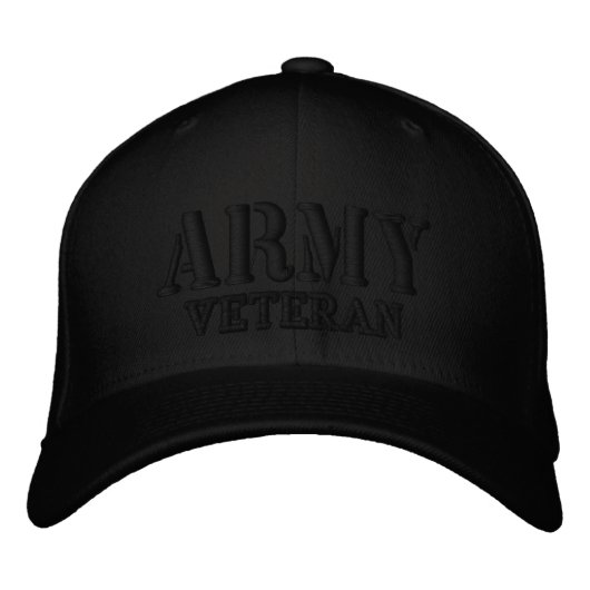 Armee-Veteranen-Mütze Bestickte Baseballkappe (Vorderseite)