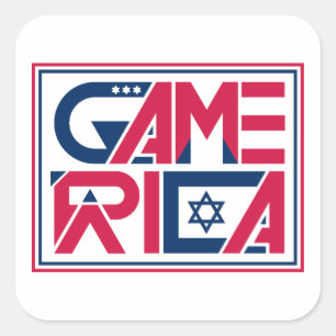 Armee von Amerika Spiel Quadratischer Aufkleber