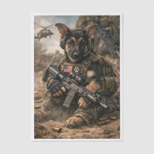 Armee Welpe Seidenpapier (Vorderseite)