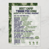 Armee zum Geburtstag Danke, Karten (Vorne/Hinten)