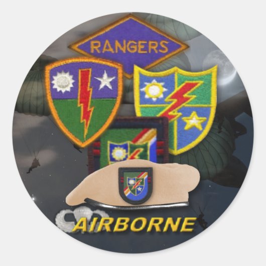 Armeeanwälte, Veteranen, die den Stift für die Scr Runder Aufkleber (Vorderseite)