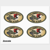 Armeedveteran - M-48 Ovaler Aufkleber (Blatt)