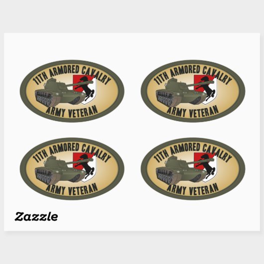 Armeedveteran - M-48 Ovaler Aufkleber (Blatt)