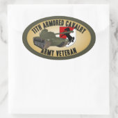 Armeedveteran - M-48 Ovaler Aufkleber (Tasche)