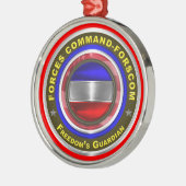 Armeeeinheiten Kommando-FORSCOM - Weihnachten bewa Ornament Aus Metall (Links)