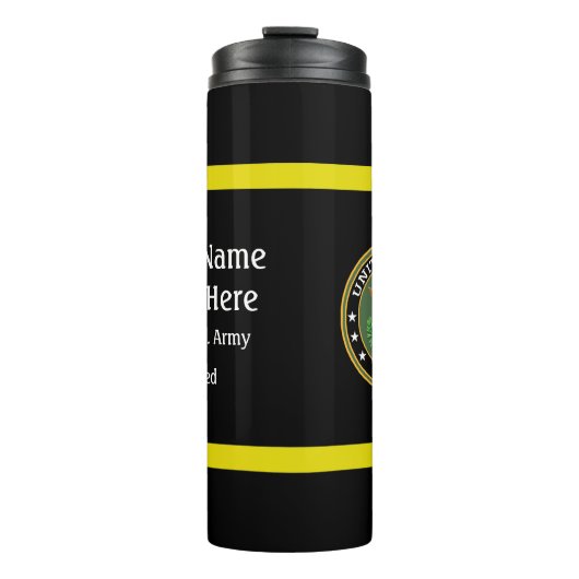 Armeefarben Plus Armee-Siegel - Personalisieren Thermosbecher (Vorderseite)