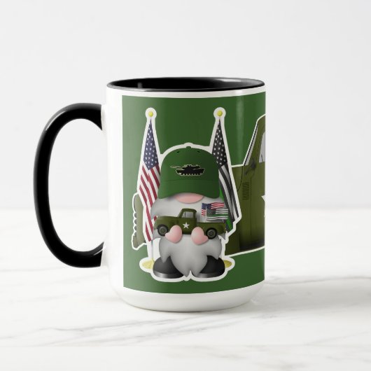 Armeegennome mit Militärlastwagen Tasse (Links)