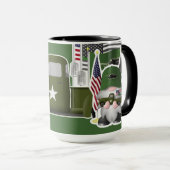 Armeegennome mit Militärlastwagen Tasse (VorderseiteRechts)