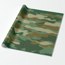 Armeegrüntarnung Geburtstags-Packpapier