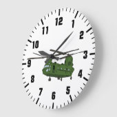 Armeehubschrauber im Krieg Große Wanduhr (Winkel)