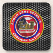 Armeeingenieur Veteran Getränkeuntersetzer (Vorderseite)