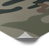 Armeekämpfe im grünen und braunen Militär Poster (Ecke)
