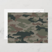 Armeekämpfe im grünen und braunen Militär Postkarte (Vorne/Hinten)