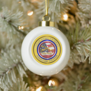 Armeekavallerie Veteran Weihnachten Keramik Kugel-Ornament