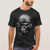 Armeeleiter Skull mit Vollgetriebe-Design T-Shirt (Vorderseite)