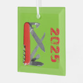 Armeemesser, Multiwerkzeug-Ornament Ornament Aus Glas (Vorderseite links)