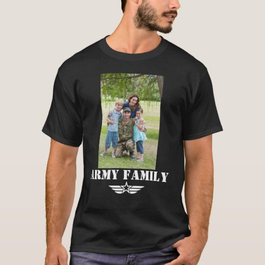 Armeerfamilie mit Foto T-Shirt (Vorderseite)