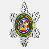 Armeesonderkräfte Weihnachten Schneeflocken Zinn-Ornament (Rechts)