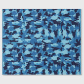 Armeetarnung Blaumuster Geschenkpapier (Flach)