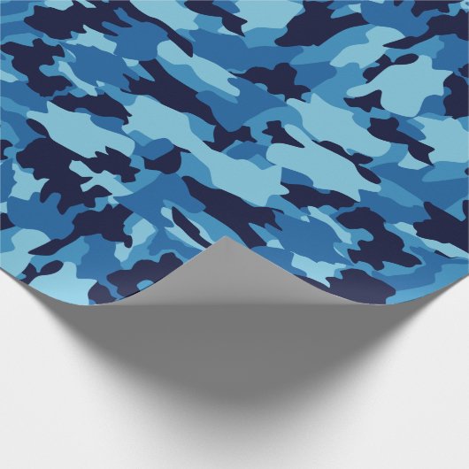 Armeetarnung Blaumuster Geschenkpapier (Ecke)