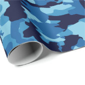 Armeetarnung Blaumuster Geschenkpapier (Rolleneckpunkt)