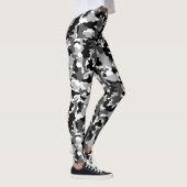 Armeetarnungs-Schwarzweiss-Muster Leggings (Rechts)