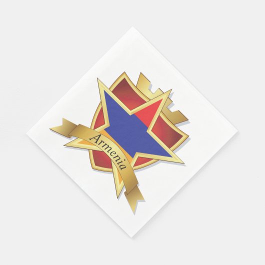 Armena-Wappen Serviette (Ecke)