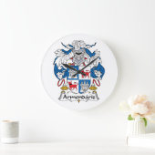 Armendariz Family Crest Große Wanduhr (Zuhause)