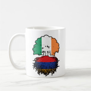 Armenia Armenian Irish Ireland Tree Roots Flag Kaffeetasse