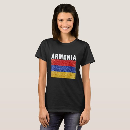 Armenia Artistic Armenian Flag T-Shirt (Vorne ganz)