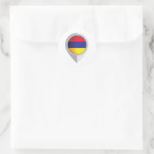 Armenia Button Location Flag Runder Aufkleber (Tasche)