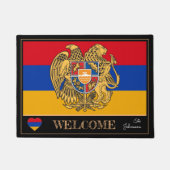 Armenia Emblem & Armenian Flag Matten / Sport Will Fußmatte (Vorderseite)