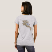 Armenia Flag and Map dk T - Shirt (Schwarz voll)