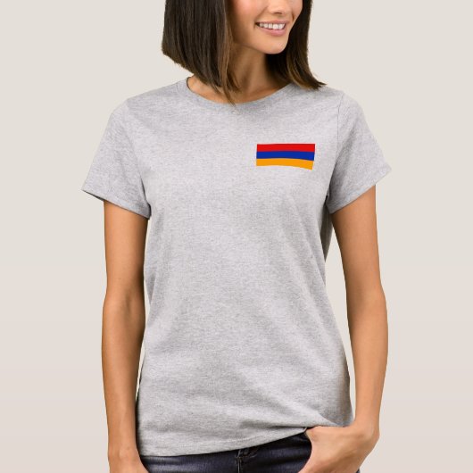 Armenia Flag and Map dk T - Shirt (Vorderseite)