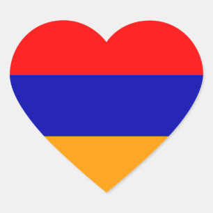 Armenia Flag Heftsticker Herz-Aufkleber