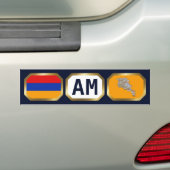 Armenia Flag Map Code Autoaufkleber (Auf Auto)