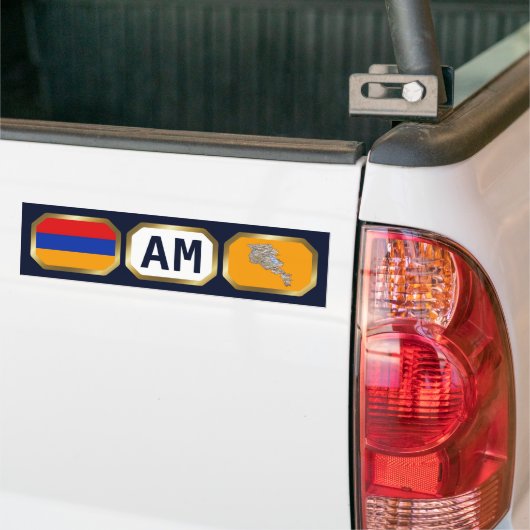 Armenia Flag Map Code Autoaufkleber (Auf Lkw)