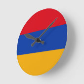 Armenia Flag Runde Wanduhr (Winkel)