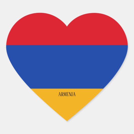 Armenia Flag Splendid Patriotic Heart Sticker (Vorderseite)