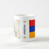 Armenia-Flagge + Karte-Tasse Kaffeetasse (Mittel)