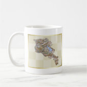 Armenia-Flagge + Karte-Tasse Kaffeetasse (Links)