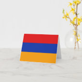 Armenia-Flaggennotecard Karte (Gelbe Blume)