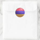 Armenia Glossy Circle Flag Runder Aufkleber (Tasche)